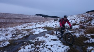 Robin on the Menteith Hills single track.